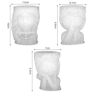 女の子シリコン花瓶モデルコンクリート花瓶モデル.エポキシ鋳造植木鉢工芸品モデル.オフィス.リビングルーム.家の装飾用