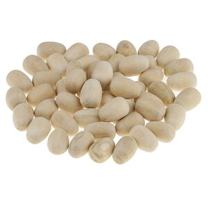 50個の未塗装木製卵 16x12mm ? イースター.工芸品.ディスプレイ用 イースターエッグ.魅力的な家庭やキッチンの装飾.店舗のディスプレイに.