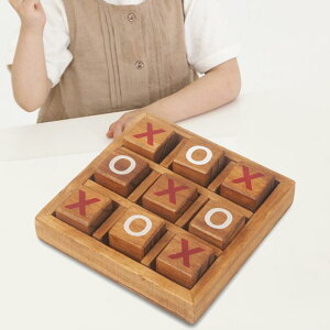 ؐ Tic Tac Toe/Noughts And Crosses Q[ j[NȃnhChi̖ؐt@~[{[hQ[ , , 11.8×11.8×3cm