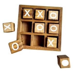 ؐ Tic Tac Toe/Noughts And Crosses Q[ j[NȃnhChi̖ؐt@~[{[hQ[ , }`J[, 11.5cm×11.5cm×3cm