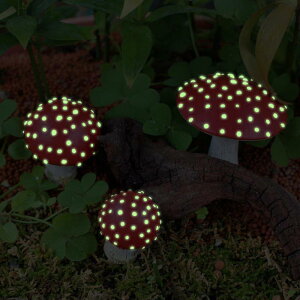 キノコガーデンステークス3個セット DIY 盆栽クラフト 植木鉢 通路飾り