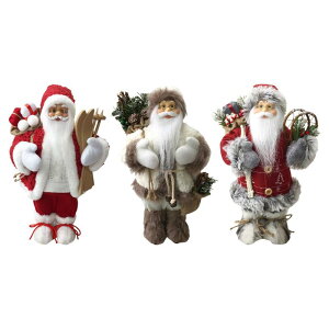 像立っているクリスマスサンタかわいいぬいぐるみフィギュアおもちゃサンタクロースの装飾サンタ置物人形テーブルホームリビングルーム用