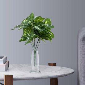 緑の熱帯の大きな木の葉の人工植物の葉の誕生日の飾り