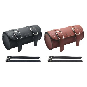 バイク用ツールバッグ サイドバッグ ユニバーサル 簡単取り付け 便利なPUレザー サイクリングアクセサリー サドル 収納ポーチ