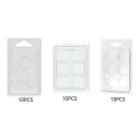 100個入りキャンドルメルトクラムシェルモデル.芯なしタルトキャンドル用品.DIY手作りクリア空キューブトレイキャンド…