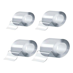 両面テープ 高耐久.多目的 取り外し可能取り付けテープ.洗濯可能 粘着性強力テープ ストリップ 透明テープ