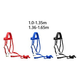 手綱付き馬手綱 ホルター合成サドル 取り外し可能なスナッフルビット.馬を導くロープ ヘッドストール 乗馬アクセサリー