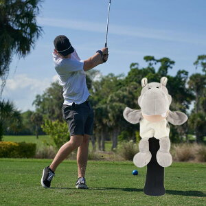 ゴルフウッドヘッドカバーメッシュユーティリティアウトドアスポーツプロテクターガード , グレイカバ, 39x18x13cm