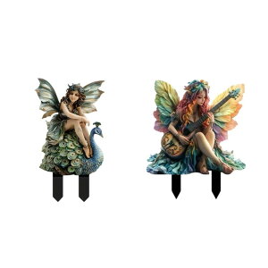 フェイリーガーデンステークの装飾.2Dフェアリーステーク.軽量.エルフの装飾.花壇の妖精の庭のアクセサリー.庭.経路