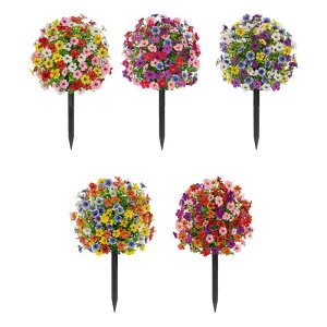 Artificial Flower Garden Stake Realistic Violet Flower24̃ANZT[΂̒