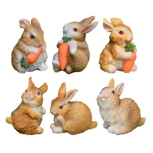 3x Garden Statues Bunny Artsu Aؔ fXNgbv Ő C[X^[ Mtg I[ig
