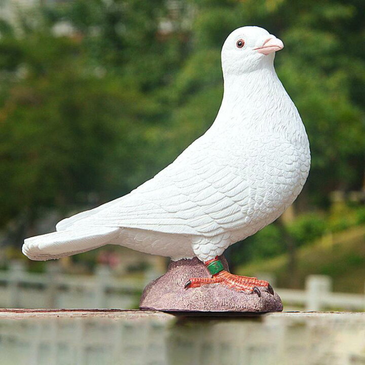 楽天市場】庭を飾る樹脂製の鳥の彫刻 , ホワイトピジョンB : Dovewill