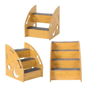 犬用階段ランプ ペット用登山ステップ 木製 滑り止め ポータブル ペットはしご 犬ステップ ハイベッド ソファ 室内 小型 猫