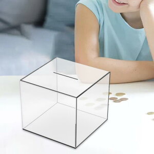 貯金箱 透明アクリル貯金箱コンテナ 大人用貯金箱