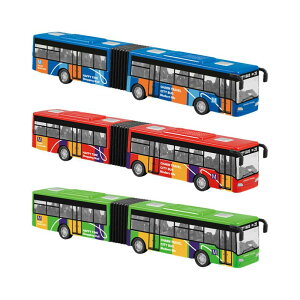 プルバックロングバスモデル 2 セクション連節バスおもちゃシミュレーション金属装飾品シミュレーショントランジットバスモデル誕生日用