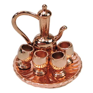 ドールハウスの装飾の子供のためのティーパーティーのおもちゃセット1/12ミニチュアギフトメタル