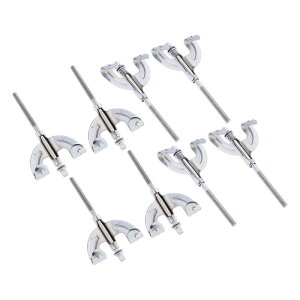 8x 2 Drum Claws Hooks & Tie Rods Chrome �ɓK�p Drum Parts Mounting Bracket