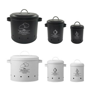 野菜収納箱 ファームハウス収納缶 エアレーション穴付き キッチン収納キャニスター 食品容器 レストラン装飾用