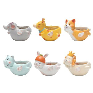 樹脂 植木鉢 漫画多肉植物 植木鉢 ホーム テーブル 装飾 全6タイプ