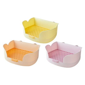 ウサギ用トイレボックス ペット用トイレケージアクセサリー スナップファスナー付き ペットパン トイレトレーナー モルモット 小動物 バニー チンチラ フェレット用