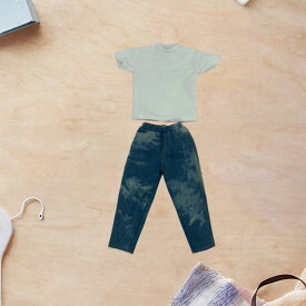 1/6スケール 12インチアクションフィギュア用 ハンドメイドドール服 メンズTシャツ&ジーンズ 2点セット