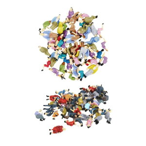 100個1:50ミニチュアフィギュアフィギュア製作.鉄道模型用フィギュア