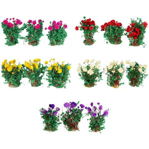 ミニチュアフラワー DIY モデル構築風景 造花 3個