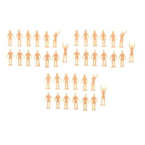 3x 1/87 スケール サッカー フットボール選手 フィギュア モデル OO レイアウト シーナリー 建物 , 未塗装