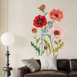 花のウォールステッカー 寝室 ソファ PVC ガーデン 植物 壁飾り
