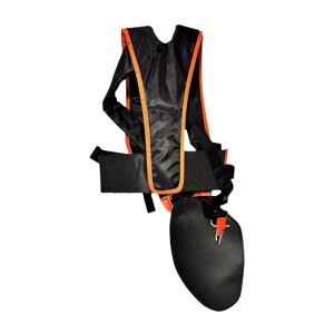 トリマーショルダーストラップハーネス ダブルショルダーハーネス 調節可能なナイロンパッド入りベルト ガーデニング ヘッジトリマー 草刈り機用