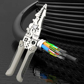 ワイヤーストリッパー 快適なグリップワイヤーカッター 圧着 プレス 分割用