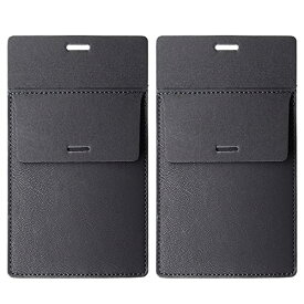 胸ポケット用ペンケース,ペンケース 胸ポケット用 PUレザー ポケットプロテクター・ガード ワイシャツ 白衣 インク漏れ・汚れ防止 2枚セット ブラック