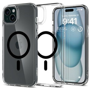 Spigen iPhone 15 �P�[�X MagSafe �N���A �ϏՌ� �ČRMIL�K�i�擾 �X�g���b�v�z�[�� ���ϗ}�� ���� �X�g���b�v�z�[�� 2�d�\�� �����Y�ی� �C�菝�h�~ MagSafe ���C�����X�[�d�Ή� �E���g���E�n�C�u���b