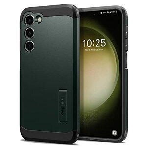 Spigen Galaxy S23 �P�[�X �ϏՌ� �O���[�� �X�^���h�t�� �ČRMIL�K�i�擾 �O�w�\�� �X�}�z�X�^���h �J�����ی� ���h�~ �Ռ� �z�� Qi�[�d ���C�����X�[�d �^�t�E�A�[�}�[ ACS05720 (�A�r�X�E�O���[��)