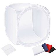 Neewer 24x24インチ/60x60 cm フォトスタジオ撮影テント ライトキューブ拡散ソフトボックスキット 4色の…