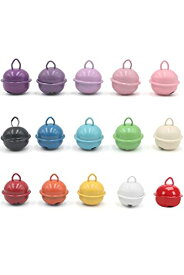 YINKE すず 鈴 ベル カラフル 飾り アクセサリーパーツ チャーム ペンダント 可愛い カラフル ベル 装飾用ベル 手芸 裁縫 DIY素材 カラフル 22mm 30個セット