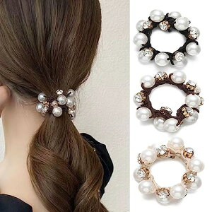 HAPVITAL ヘアゴム【3本セット】髪ゴム 髪飾り おしゃれ ヘアアクセサリー ヘアゴム ファッション オフィス 通勤 大人 シンプル トレンド 小物 っぽい シンプル トレンド おしゃれ かわいい ギ