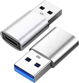 タイプC USB 変換アダプタ 超小型 Type-C メス to USB-A オス typec usb3.0 変換アダプター 2個セット【 対応 iPhone se 11 12 13 Pro Max、App-leWatch、MacBook Pro/Air、iPad 8 9 Air 第4世代 Mini 6 2020 2021、Airpods 3、Surface、Sony Xperia 、Samsung Galaxy S22 21