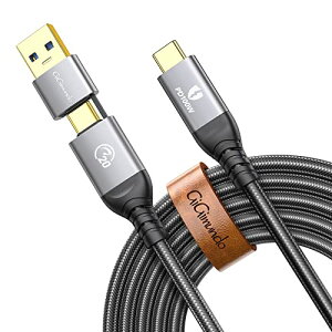 GiGimundo USB 3.2 Gen 2x2 P[u 2-in-1 USB-A/C to USB-Cy20gbpSf[^] 4K 100W}[d 4K@60Hzfo PDΉ zThunderbolt 3/MacBook/iPad Pro/SwitchType-C@Ή(2m)
