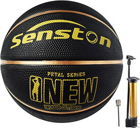 Senston バスケットボール 5号、 屋内と屋外のバスケットボール，子供とティーンエイジャー バスケットボール競技トレーニング、ポンプ付き