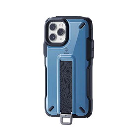 エレコム iPhone 11 Pro ケース アウトドア NESTOUT Trekking 指を通せるベルト付 [すばやく着脱可能な専用ホルダー付属] スモーキーブルー PM-A19BNESTTBU