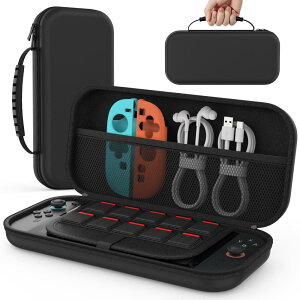 MoKo Switch2 ケース スイッチ2 ケース キャリングケース 第2世代保護カバー 収納バッグ 防塵 防汚 耐衝撃 ストレージカバー EVA素材 耐衝撃 全面保護 大容量 ゲームカード ソフト/ケーブル/イヤ