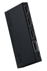 エレコム HDMI切替器 (セレクター) 3入力1出力 4K(4096×2160)60Hz 選べる自動・手動切替機能 【PS4/PS5/Nintendo Switch/Fire TV Stick 4K動作確認済み】 ノイズに強いメタルケース ブラック DH-SW4KB31BK/E