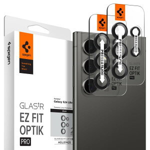 Spigen Galaxy S24 Ultra JیtB ubN 2Zbg \tLbgt ߗ dx9H ϏՌ MNV[ S24 Ultra Ή YیtBEZ Fit Optik Pro