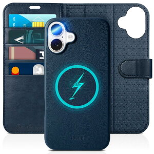 TUCCH iPhone 16 Ή P[X 蒠^ 2 in 1  ACtH[16蒠^P[X O\ [RFIDubLO] 4J[h|Pbgt uX^h@\ Ռz Sʕی PU 2024N 6.1