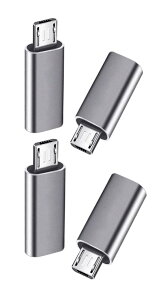 YFFSFDC }CNUSBϊA_v^[ ^CvC Micro USB ϊA_v^ 4 Type C X to Micro USB IX ϊRlN^ [dƃf[^] GalaxyANexusAXperiaAHUAWEIMicro USBݔΉ (Vo[)