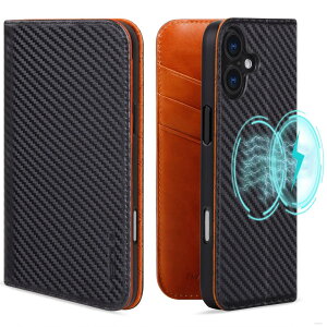 VISOUL iPhone16 対応ケース 手帳型 本革 アイフォン16 手帳型ケース MagSafe対応 アイホン16ケース 横置きスタンド機能付き手帳型ケース スマホケース ワイヤレス充電対応レザーケース カード収納