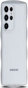 QLTYPRI Galaxy S25 Ultra �P�[�X �N���A TPU �J�o�[ �E�F�[�u ������� �؍� ���� ���� ���^ �y�� �ϏՌ� ����~�� (SC-52F / SCG32) �X�}�z�P�[�X ���C�����X�[�d�Ή� �X�g���b�v�z�[���t�� �M�����N�V