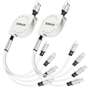 [dP[u 莮USB A to 4 in 1 }`[dR[h ϋv CgjOP[u yA^CvC }CN 4䓯[d Phone iOS Android Type C MicroeΉ[2{Zbg]