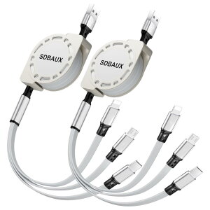 USB A to 3in1 [dP[u 莮 }`[dP[u 1m [dR[h ϋv CgjOP[u ^CvC }CN 3䓯[d Phone iOS Android Type C MicroeΉ[2{Zbg]